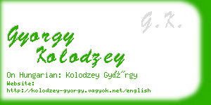 gyorgy kolodzey business card